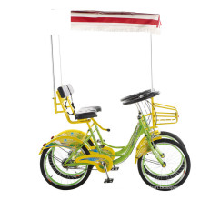 Factory price surrey bicycle for 2 person/2 seats surrey bikes in park for rental/tandem bike in bicycle hot sell